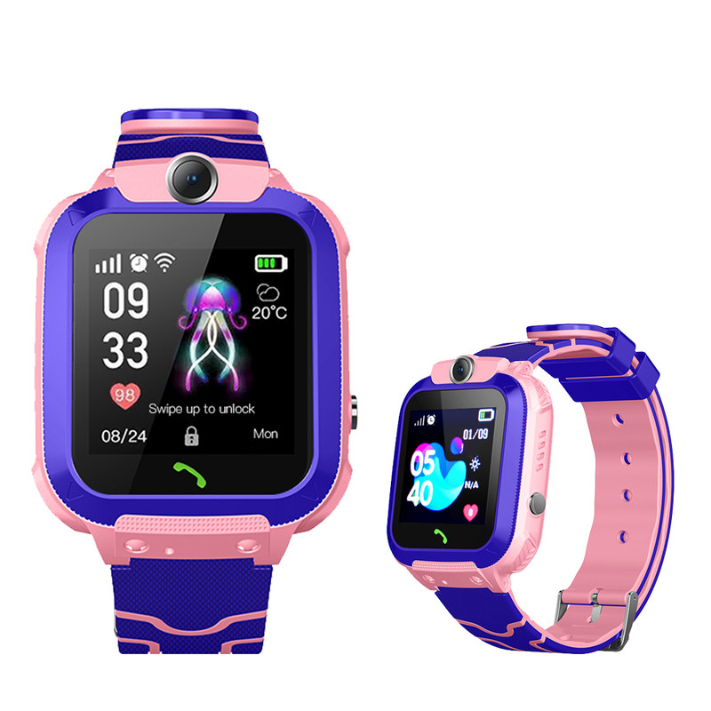 

Детские смарт-часы Smart baby watch Q12 розовый/синий, Детские умные часы smart baby watch Q12 часы