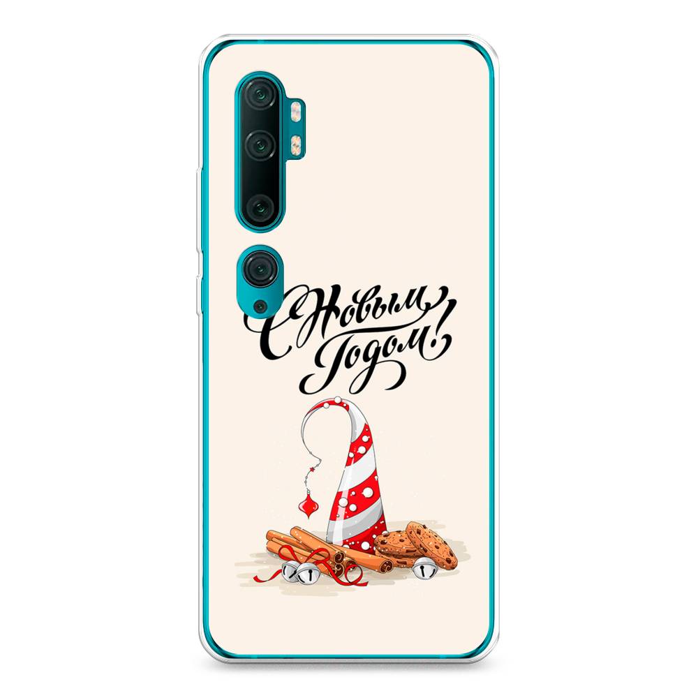 

Чехол на Xiaomi Mi Note 10"Подарки на Новый Год", Бежевый;красный;черный, 37350-5