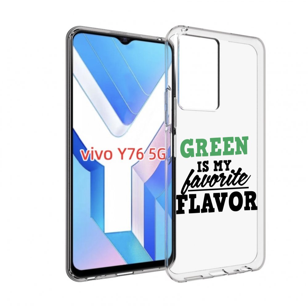 

Чехол MyPads Зеленый-фаворит для Vivo Y76 5G, Прозрачный, Tocco