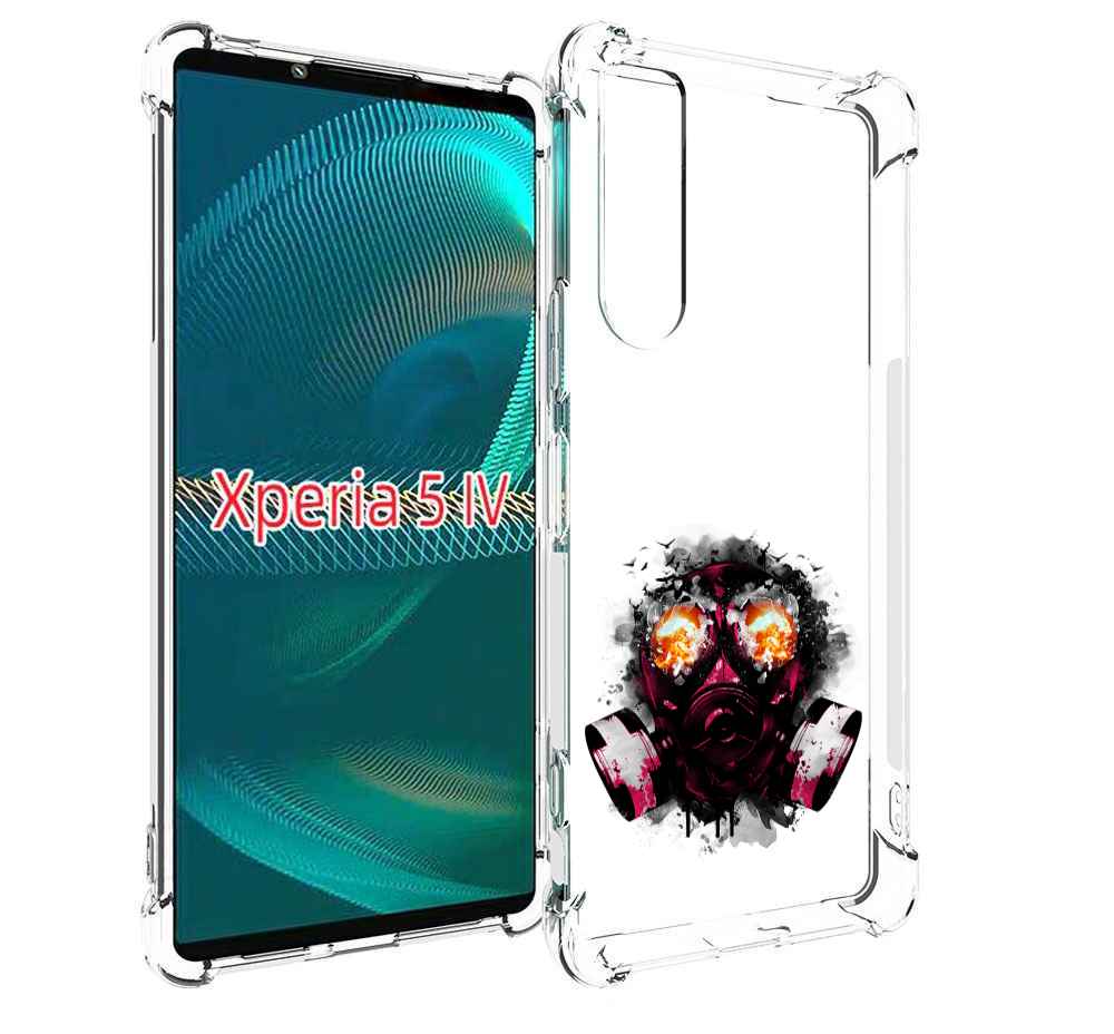 

Чехол MyPads красный противогаз для Sony Xperia 5 IV (5-4), Прозрачный, Tocco