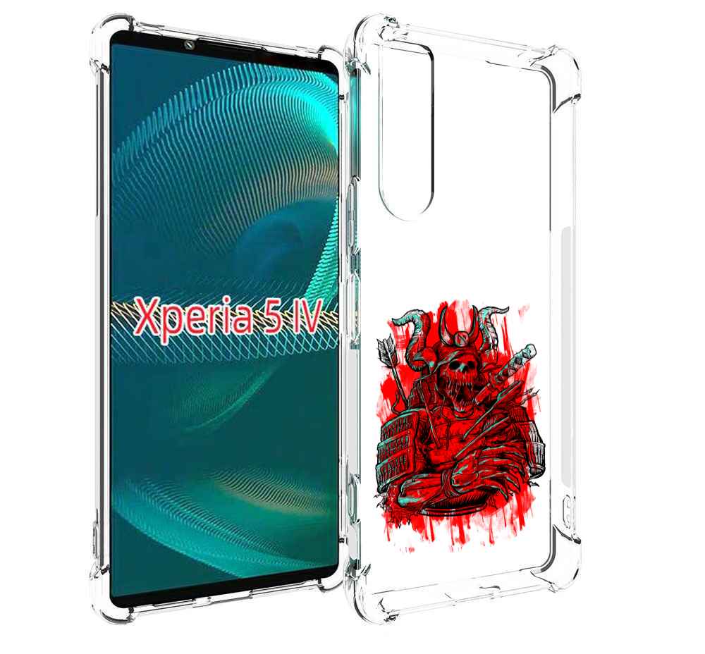 

Чехол MyPads красный скелет воин для Sony Xperia 5 IV (5-4), Прозрачный, Tocco