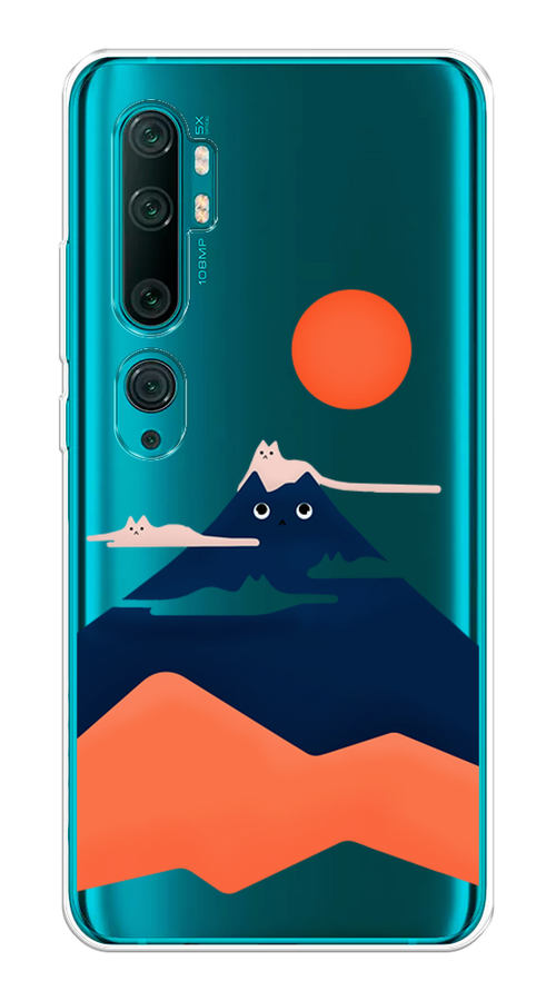 

Чехол на Xiaomi Mi Note 10"Кот-гора", Черный;оранжевый, 37350-4