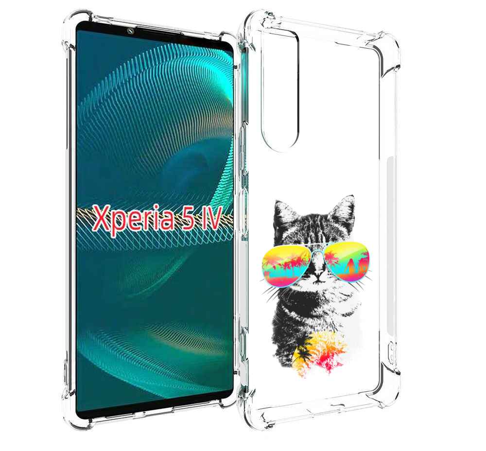 

Чехол MyPads крутой кот для Sony Xperia 5 IV (5-4), Прозрачный, Tocco