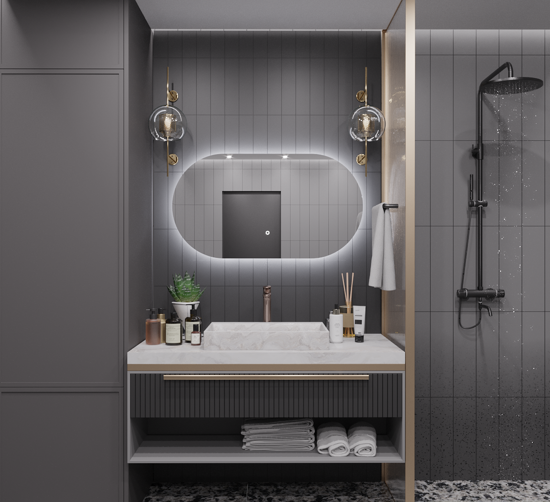 Зеркало для ванной Alias Олимпия 60*110  с холодной LED-подсветкой венето спальня зеркало навесное
