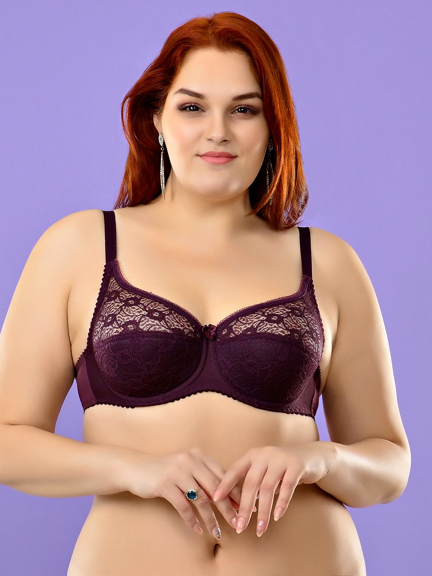 

Бюстгальтер женский Michelle 800 бордовый 90D, 800