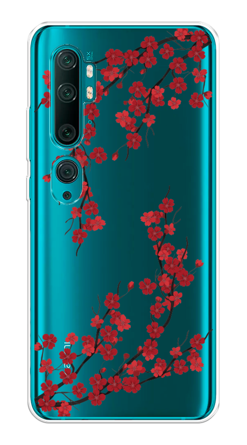 

Чехол на Xiaomi Mi Note 10"Красная сакура", Красный;черный, 37350-2
