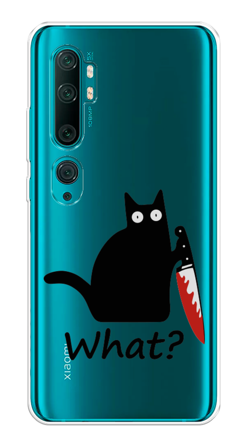 

Чехол на Xiaomi Mi Note 10"Котик с ножом", Черный;красный, 37350-6