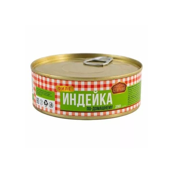 

Индейка тушеная ВкусВилл в собственном соку 250 г