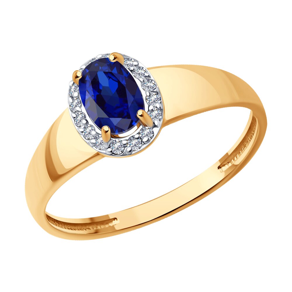 

Кольцо из золота р.  SOKOLOV 2011321, бриллиант/сапфир, 2011321