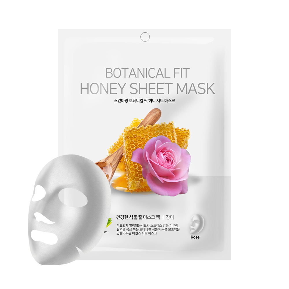 

Питательная увлажняющая маска с мёдом и розой NO:HJ Skinmaman Botanical Fit 10 шт, NO:HJ Skinmaman Botanical Fit Honey Sheet Mask Rose, 10шт.