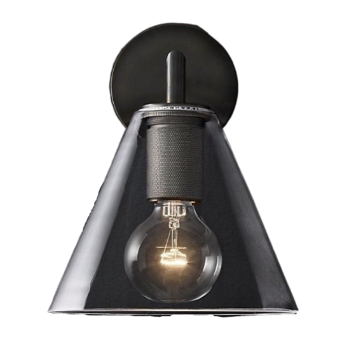 

Бра ImperiumLoft RH Utilitaire Funnel Shade Single Sconce Black