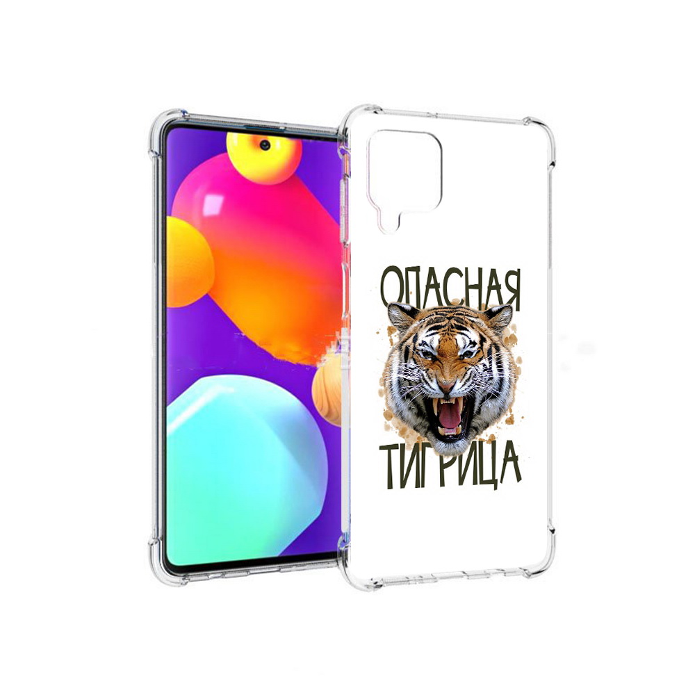 

Чехол MyPads Tocco для Samsung Galaxy M62 опасная тигрица (PT158430.541.527), Прозрачный, Tocco
