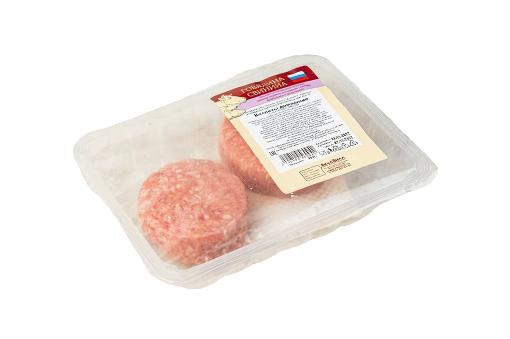 

Котлеты свино-говяжьи ВкусВилл Домашние охлажденные 200 г