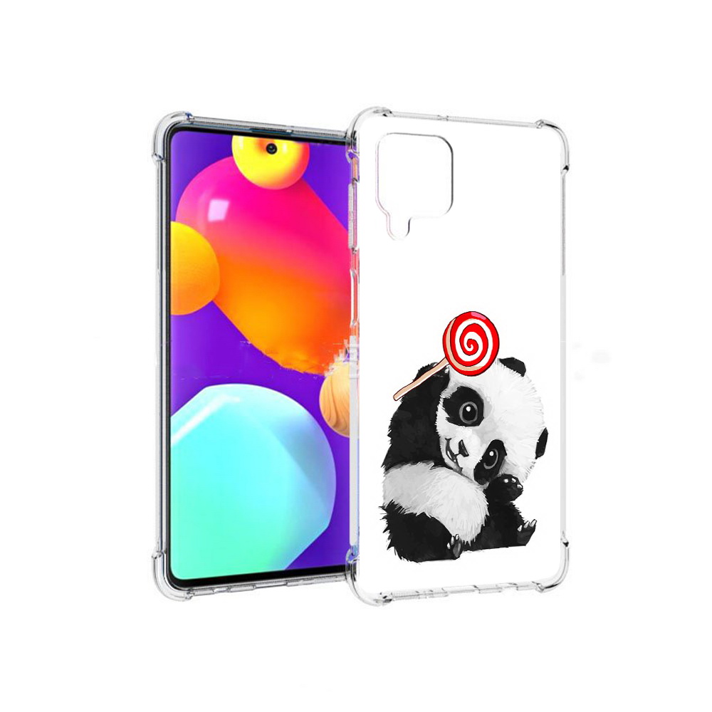 

Чехол MyPads Tocco для Samsung Galaxy M62 панда с леденцом (PT158430.541.534), Прозрачный, Tocco