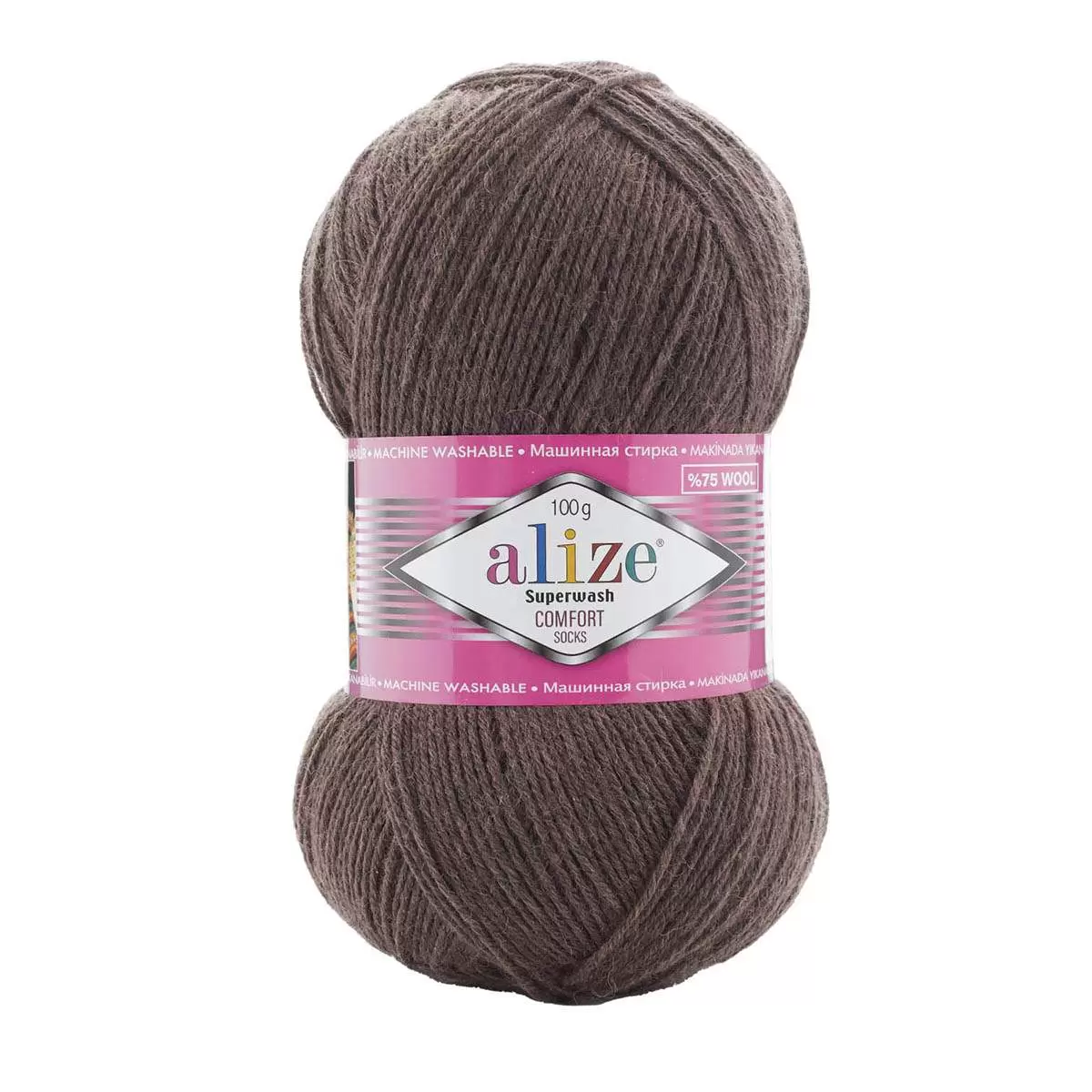 

Пряжа носочная Alize Superwash Comfort Socks 808339 цвет коричневыйn(1 моток), Superwash Comfort Socks