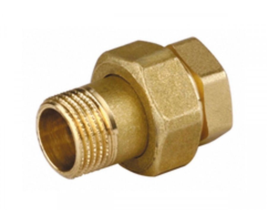 

Соединитель GENERAL FITTINGS прямой с накидной гайкой, латунь, г/ш, 3/4"
