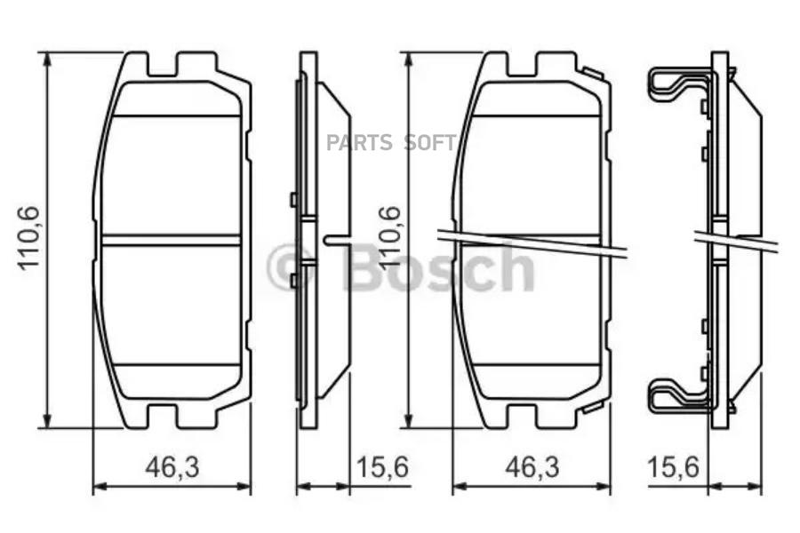 

Тормозные колодки Bosch задние дисковые 986494137