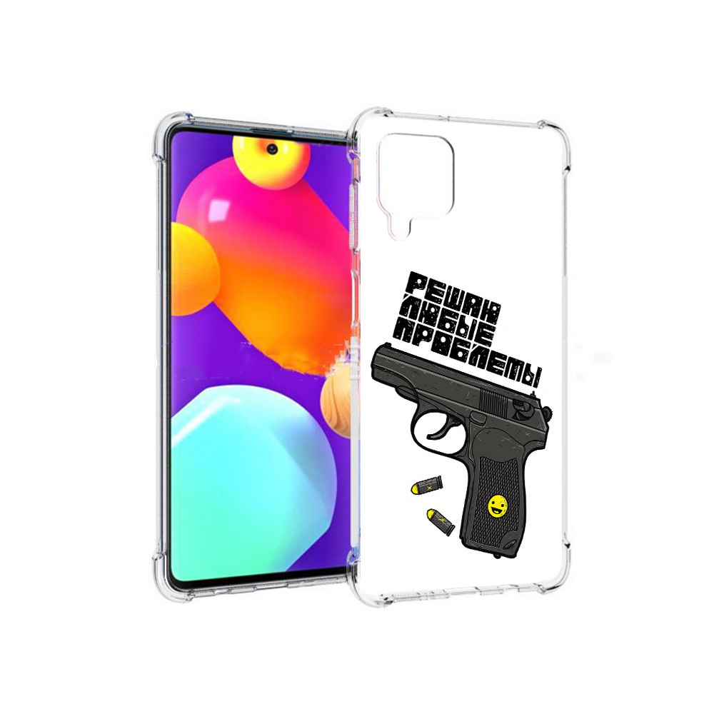 

Чехол MyPads Tocco для Samsung Galaxy M62 пистолет против проблем (PT158430.541.542), Прозрачный, Tocco