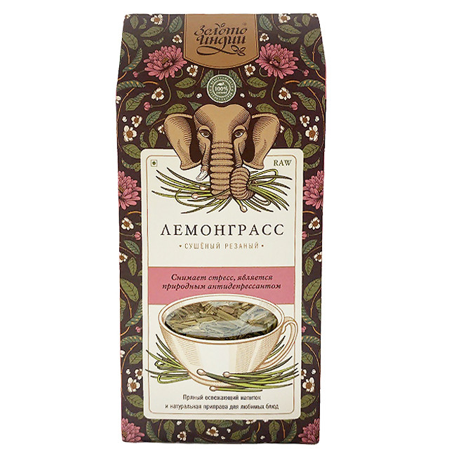 

Лемонграсс сушеный Золото Индии резаный, 100 г