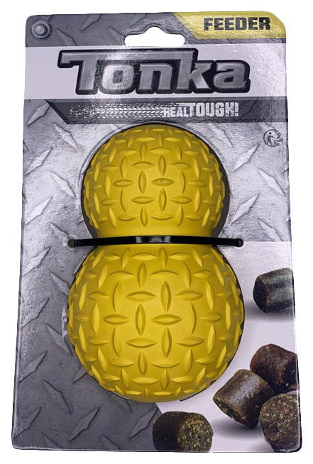 Игрушка для собак Tonka с дозатором для лакомств 10 мм, желтая, 12,7 см