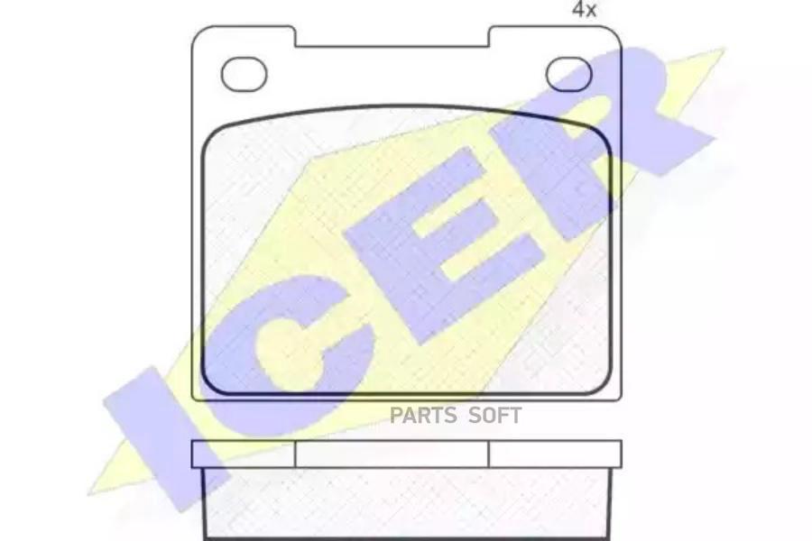 

Тормозные колодки ICER дисковые 180033