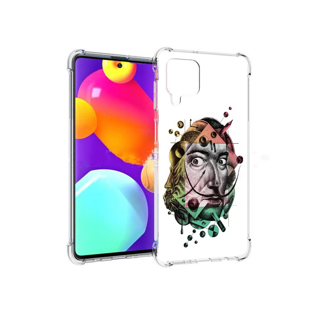 

Чехол MyPads Tocco для Samsung Galaxy M62 разноцветное лицо абстракция (PT158430.541.570), Прозрачный, Tocco