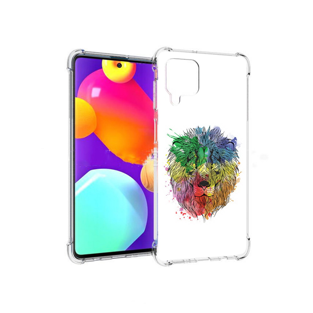 

Чехол MyPads Tocco для Samsung Galaxy M62 разноцветный гордый лев (PT158430.541.573), Прозрачный, Tocco