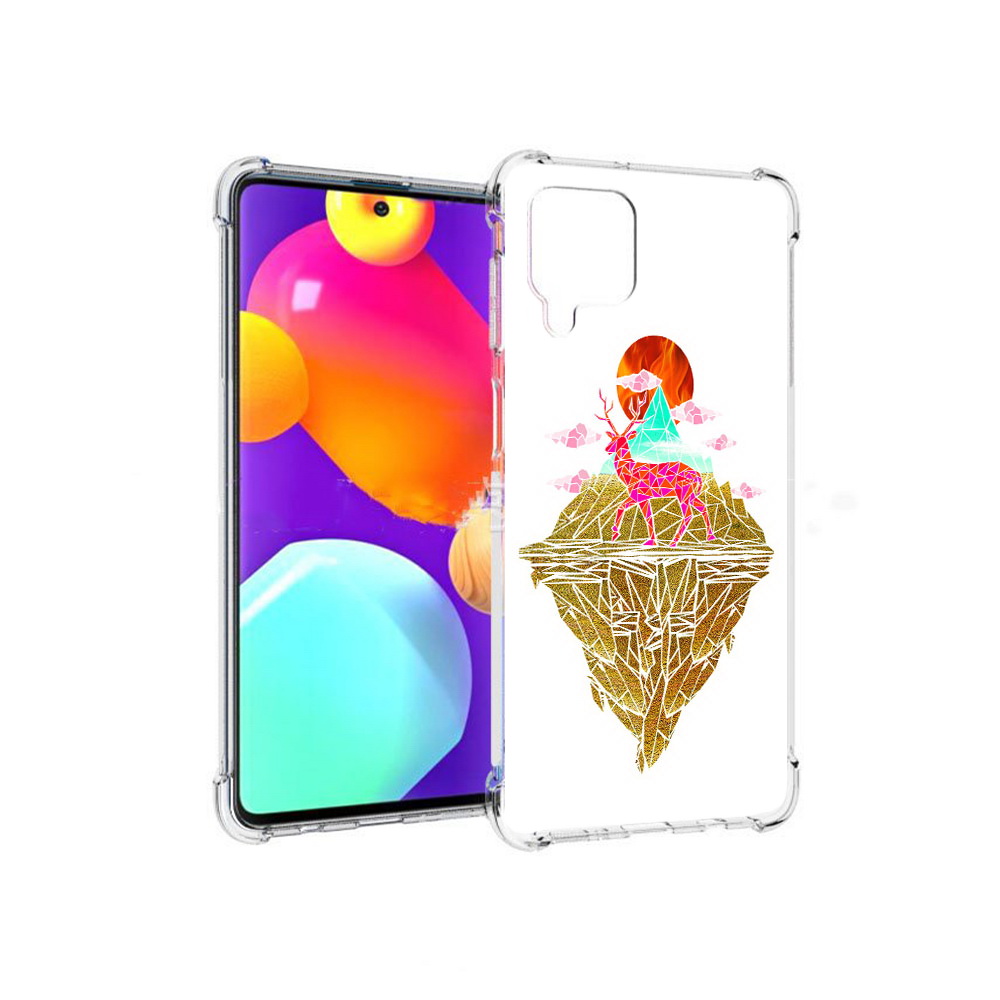 

Чехол MyPads Tocco для Samsung Galaxy M62 розовый олень абстракция (PT158430.541.586), Прозрачный, Tocco