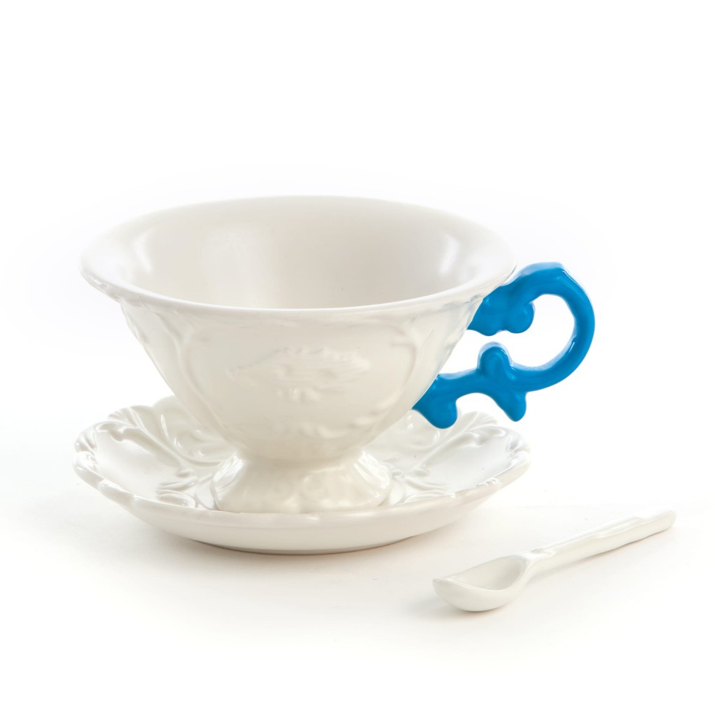 Чайная пара Seletti I-Tea Blue Дизайнерская посуда из фарфора