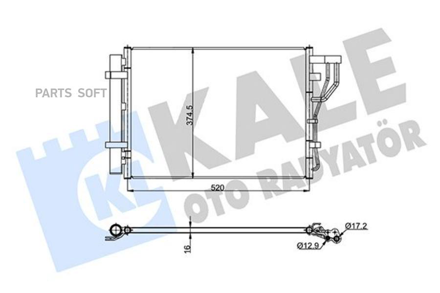 

KALE Конденсатор HY ix20,KIA Venga 1.4-1.6i 10-