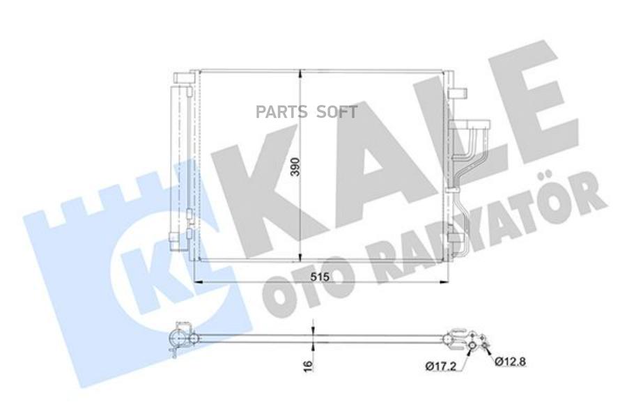 

KALE Конденсатор KIA Spor,HY ix35 2.0 CRDi (09-)