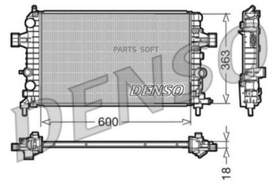 

Радиатор Системы Охлаждения Двс Denso арт. DRM20103