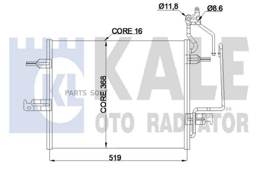

KALE Радиатор кондиционера OPEL MERIVA