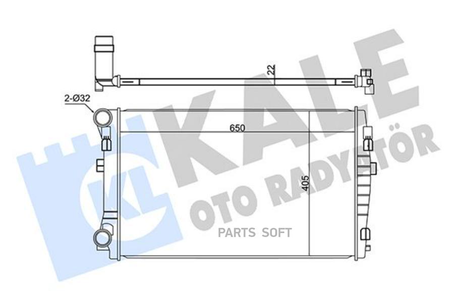 

KALE Радиатор двигателя AUDI A3/ Q2/ TT- SEAT ATECA/ LEON/ LEON SC/ LEON ST- SKODA KAROQ/