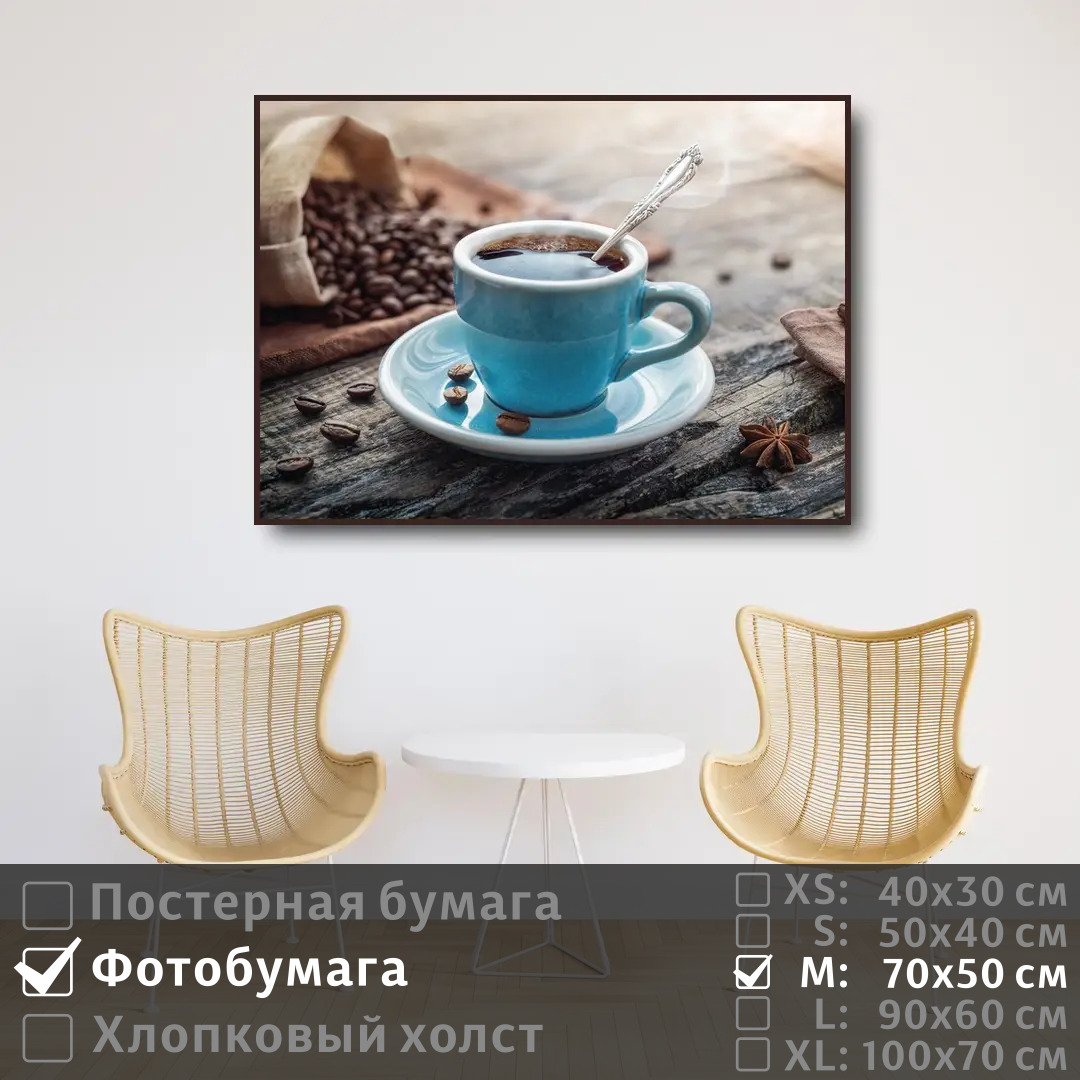 

Постер на фотобумаге ПолиЦентр Кофейный напиток на завтрак 70х50 см, КофейныйНапитокНаЗавтрак