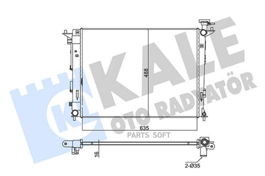 KALE Радиатор двигателя HYUNDAI ix35- KIA SPORTAGE 14549₽