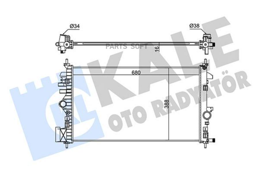 

KALE Радиатор OP Insignia 1,6T/1,8 08-