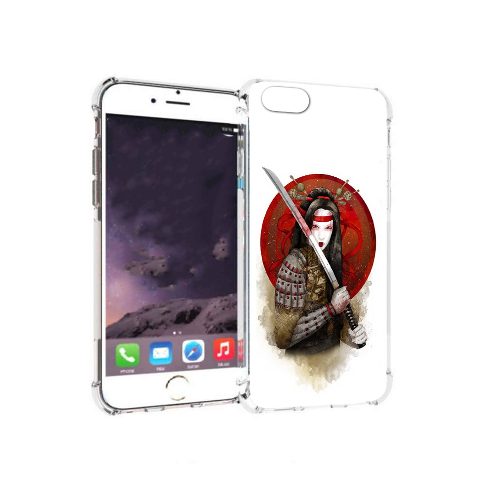 

Чехол MyPads Tocco для Apple iPhone 6 рисованная девушка с катаной (PT54043.605.580), Прозрачный, Tocco