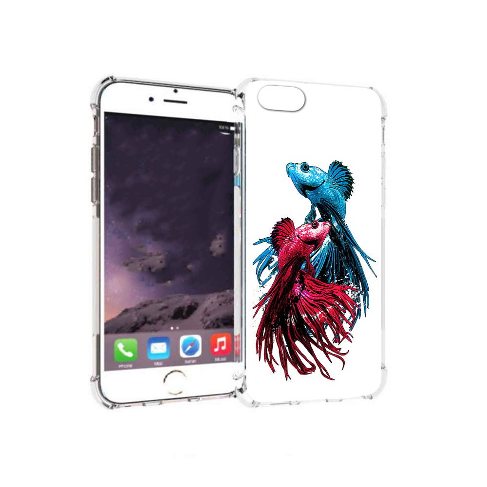 

Чехол MyPads Tocco для Apple iPhone 6 рыбы петушки (PT54043.605.592), Прозрачный, Tocco