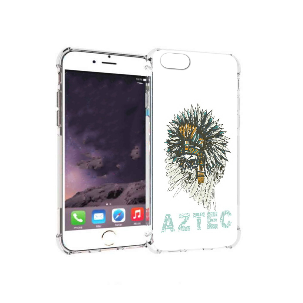 

Чехол MyPads Tocco для Apple iPhone 6 скелет индеец (PT54043.605.602), Прозрачный, Tocco