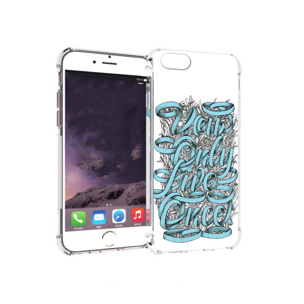

Чехол MyPads Tocco для Apple iPhone 6 слова из ленты абстракция (PT54043.605.607), Прозрачный, Tocco