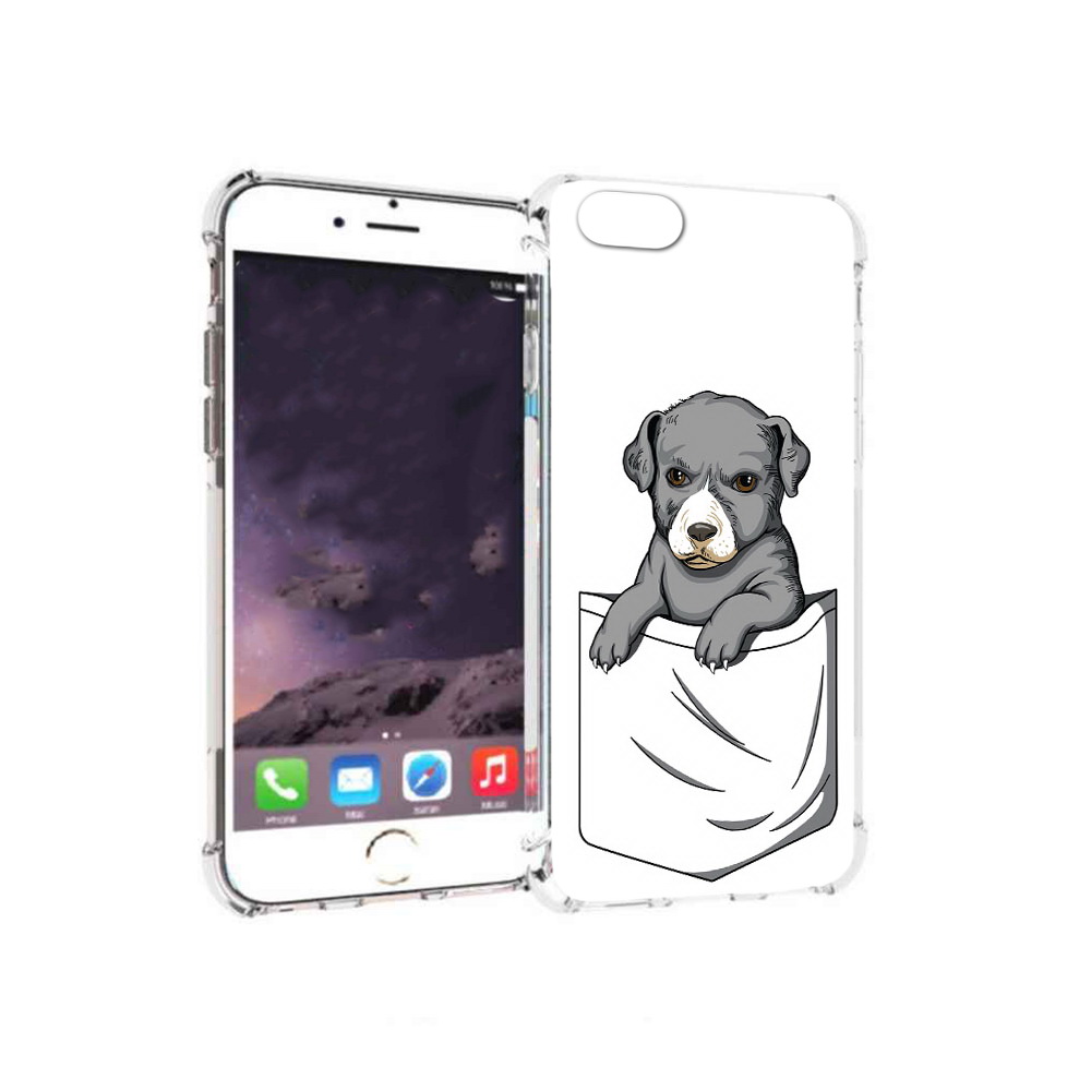 

Чехол MyPads Tocco для Apple iPhone 6 собачка в кармане (PT54043.605.611), Прозрачный, Tocco