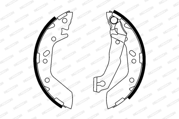 фото Колодки тормозные барабанные ferodo fsb606