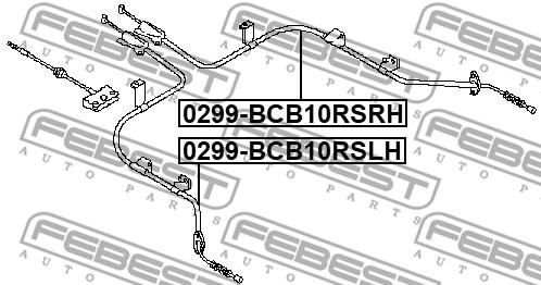 

Трос Ручного Тормоза Nissan Almera B10rs 2006-2012 Прав. Febest 0299-BCB10RSRH