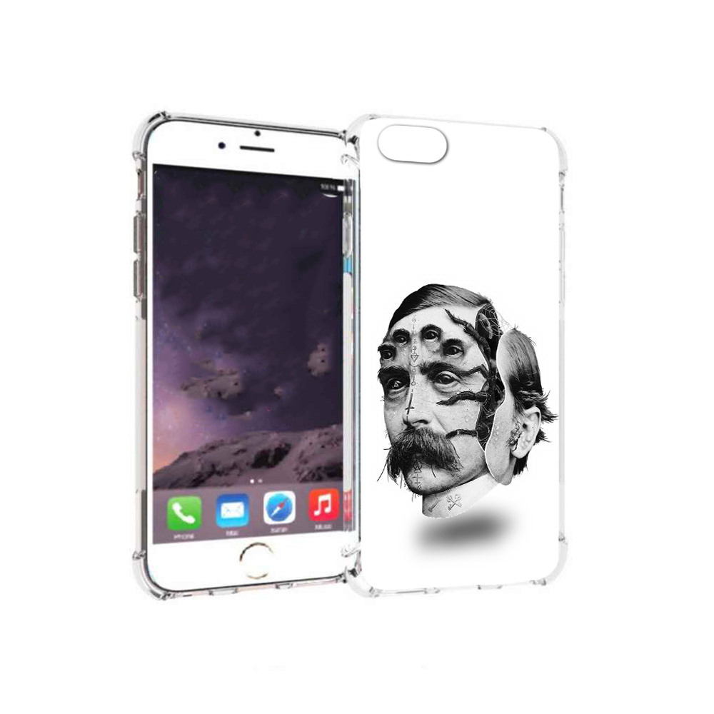 

Чехол MyPads Tocco для Apple iPhone 6 страшное лицо мужчины (PT54043.605.629), Прозрачный, Tocco