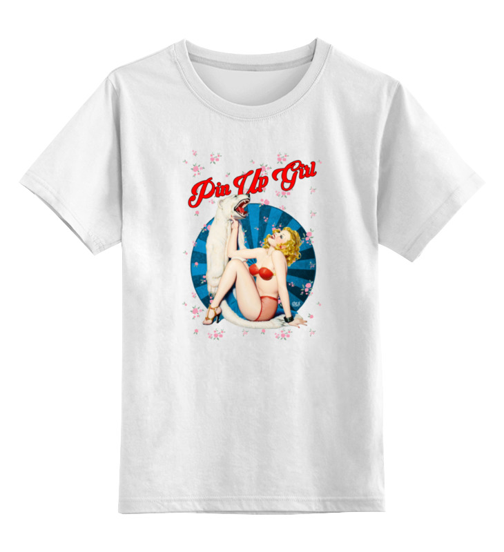 

Футболка детская Printio Pin up girl цв. белый р. 140, Pin up girl
