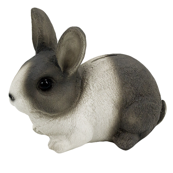 фото Копилка flatel гипс кролик №1 серо-белый h15 см