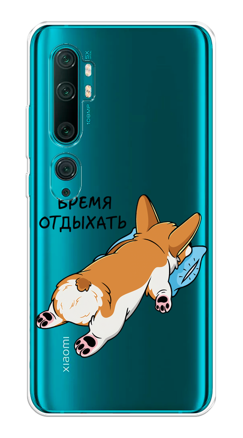 

Чехол на Xiaomi Mi Note 10"Корги отдыхает", Черный;коричневый;голубой, 37350-1