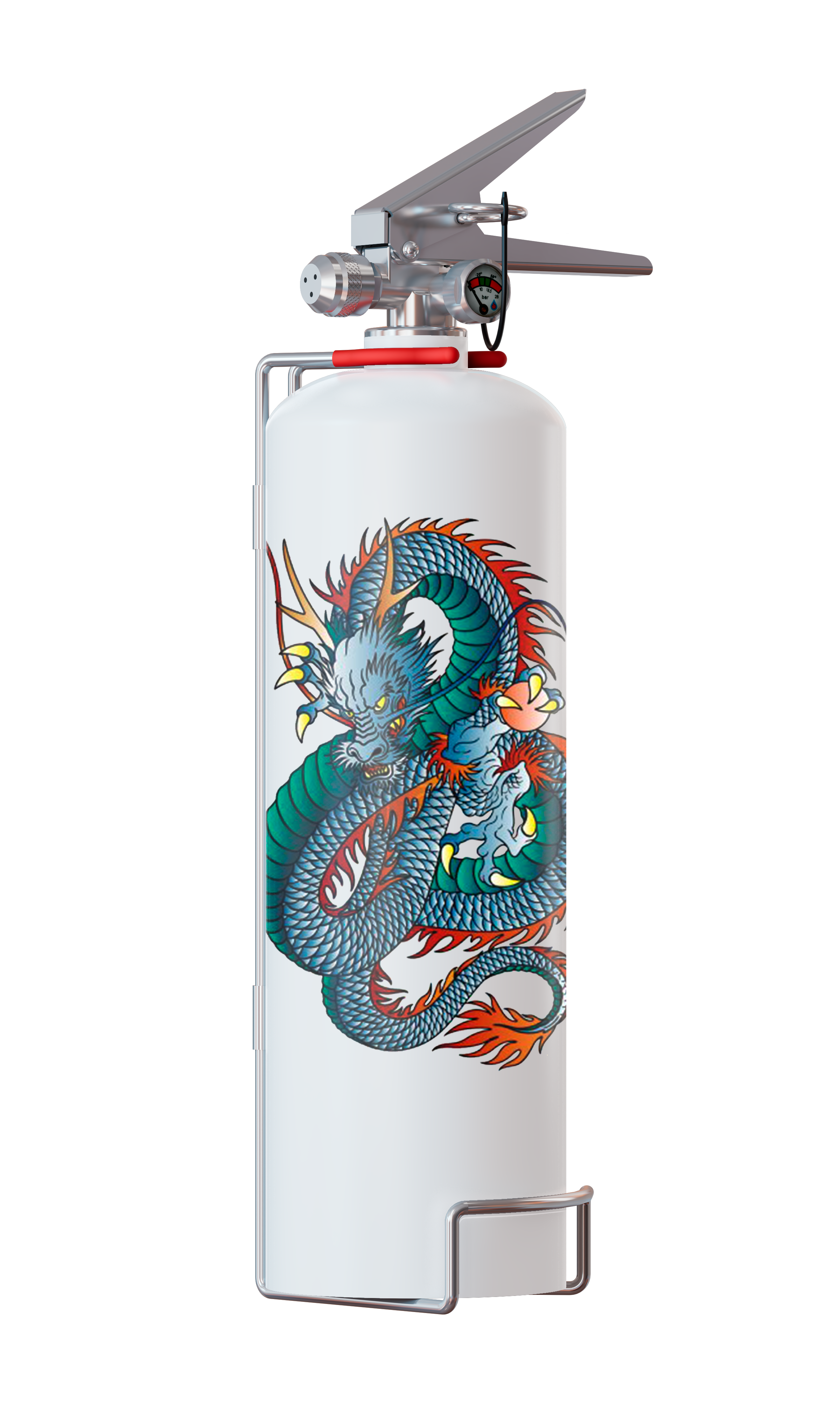 Огнетушитель автомобильный BONTEL ОВЭ-2(з)-ABСE-01 воздушно-эмульсионный DRAGON белый