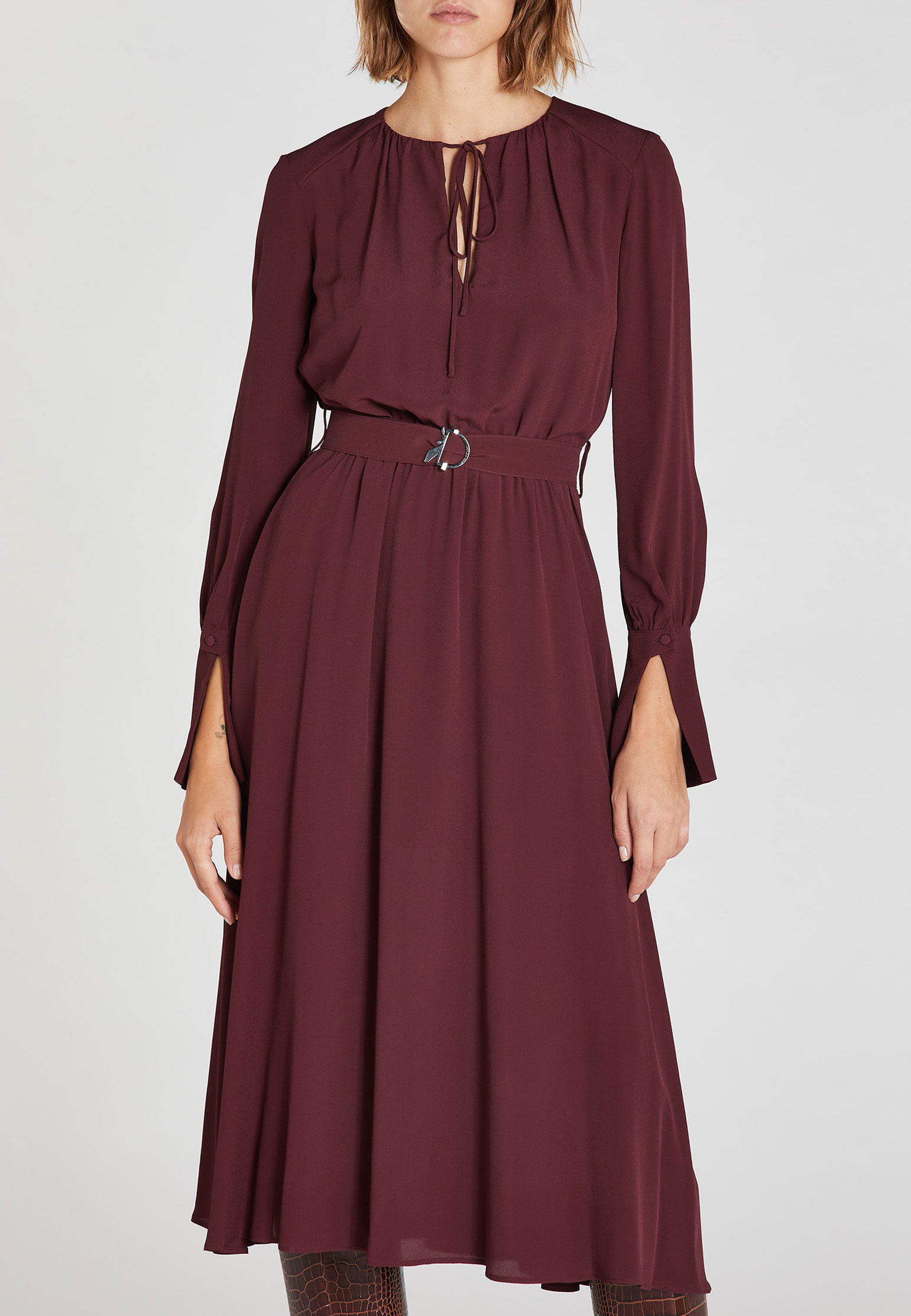

Платье женское Patrizia Pepe 133788 бордовое 48 IT, 133788